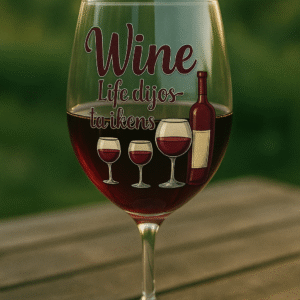 Wine Life Digital Art – "Wine Life Diss Ta Ikens" Quote Design