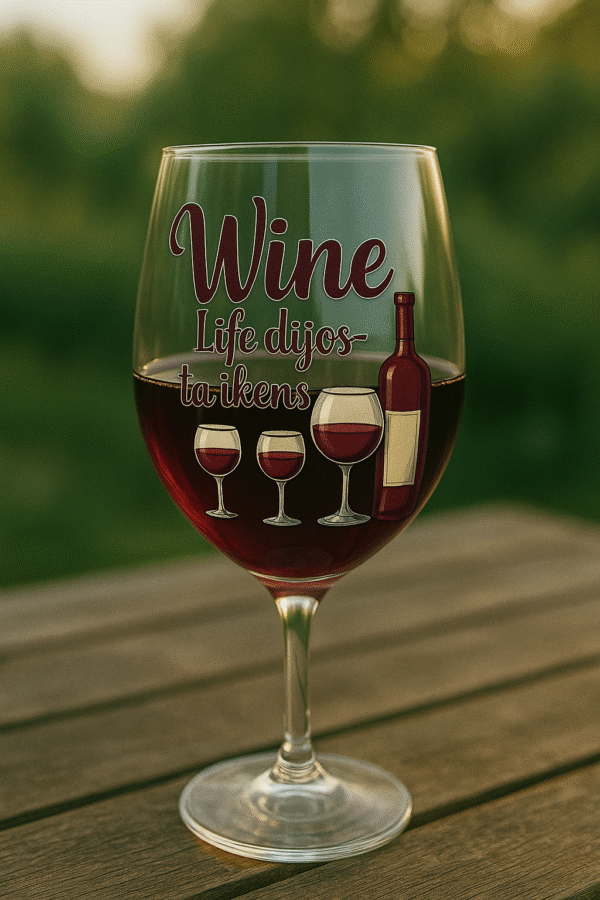Wine Life Digital Art – "Wine Life Diss Ta Ikens" Quote Design