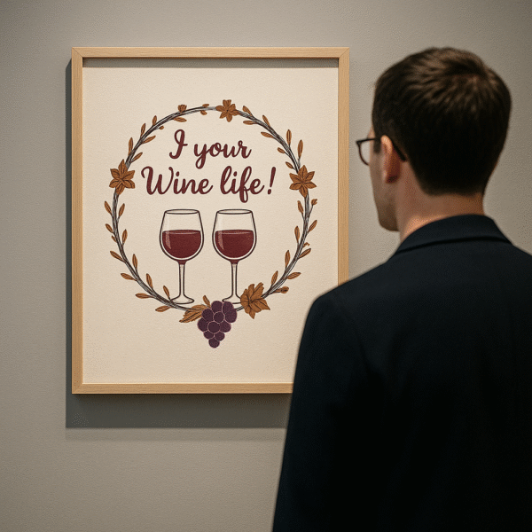 “I Your Wine Life!” – Printable Wine Quote Art - Image 4