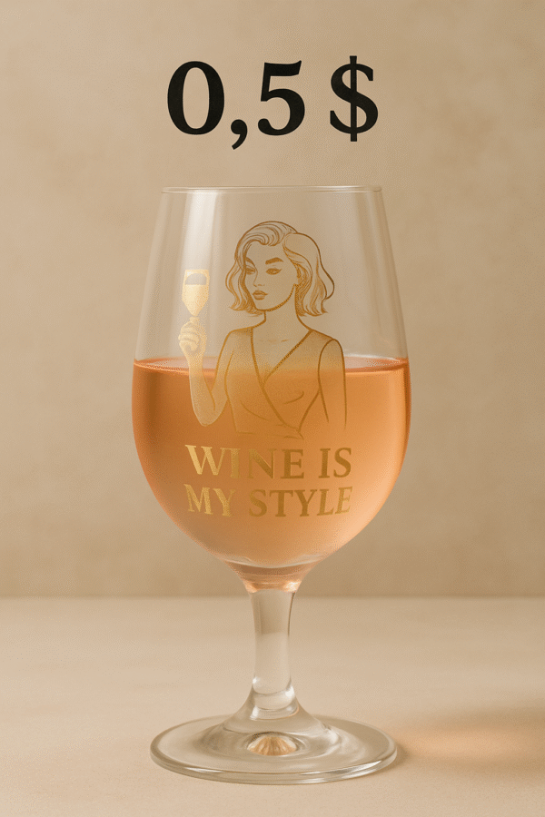 “Wine is my Smile” – Vintage Wine Lady Digital Art Print - Image 2
