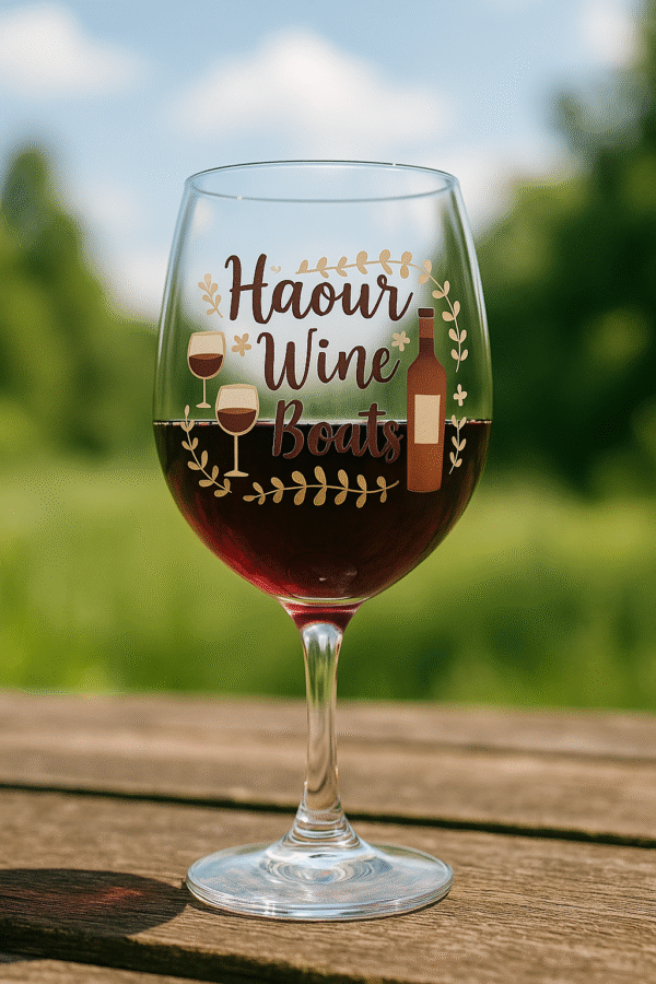 "Haour Wine Boats" – Whimsical Digital Design for Wine Lovers